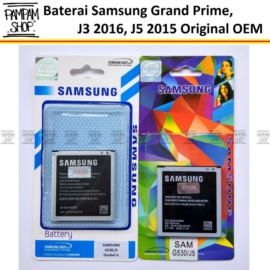 Baterai Samsung Galaxy J3 2016 J310 J320 Original OEM 100% Batre Battery Batrai HP SEIN Handphone