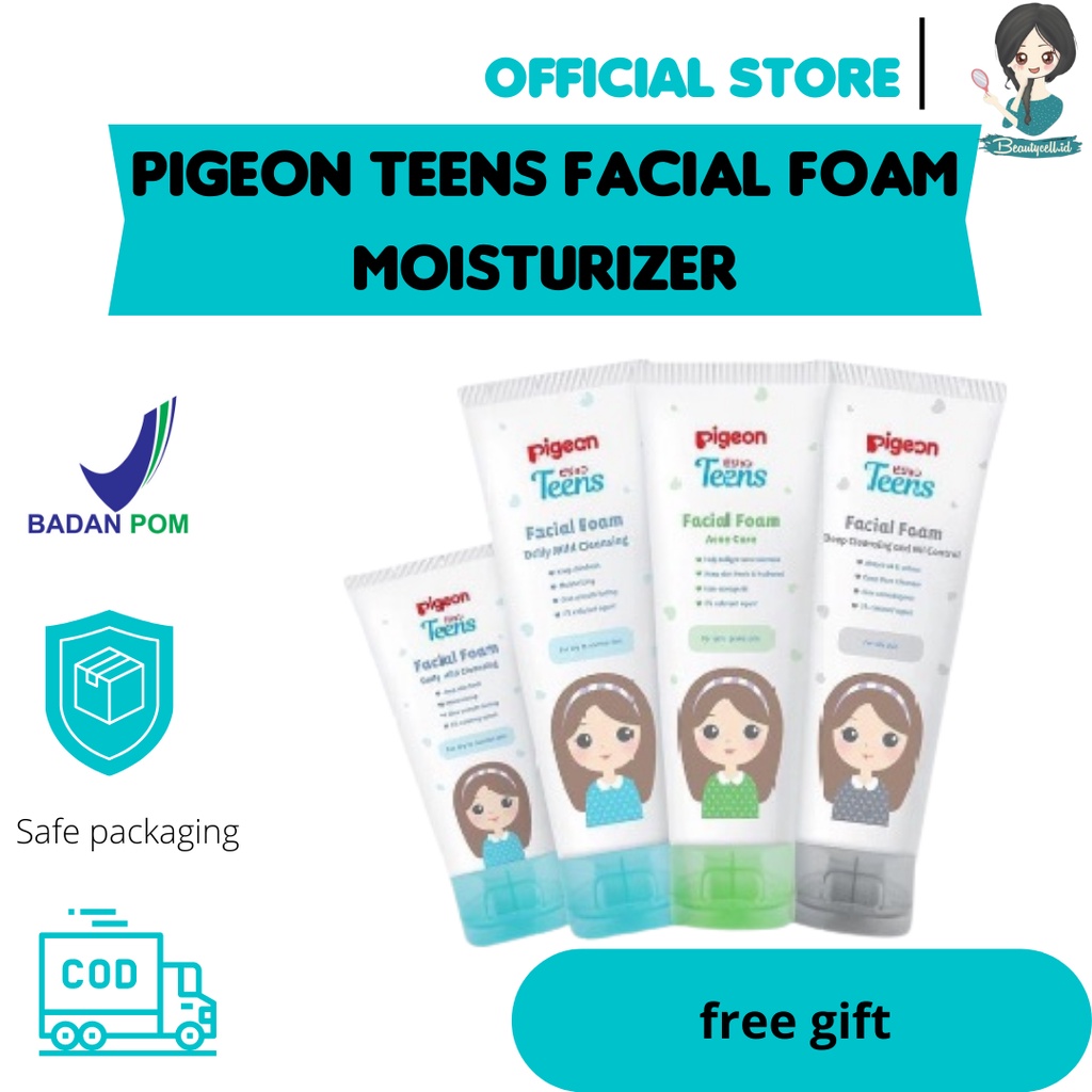 TERMURAH! PIGEON TEENS Facial Foam Moisturizer Face Powder