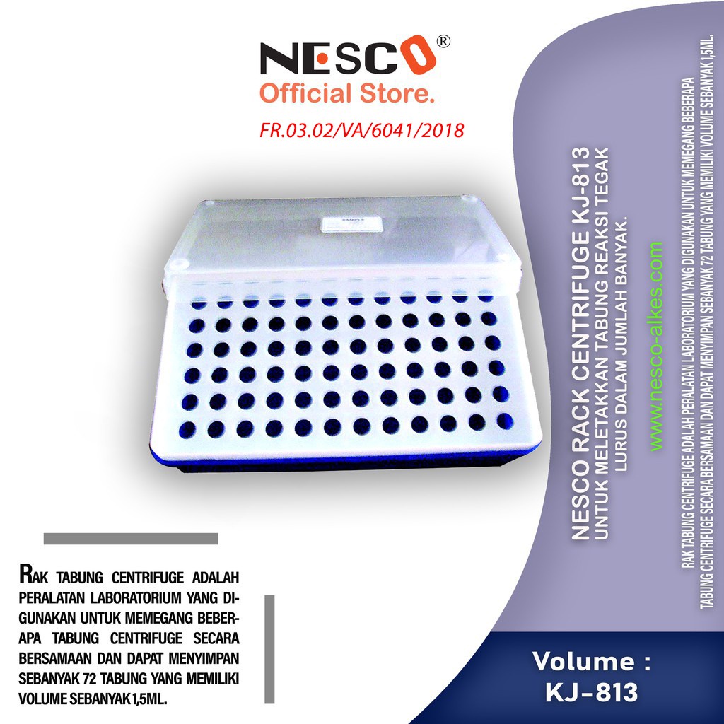 Nesco Rack Centrifuge 1,5ml, 50-72 wells,  for rack tabung reaksi, Best seller