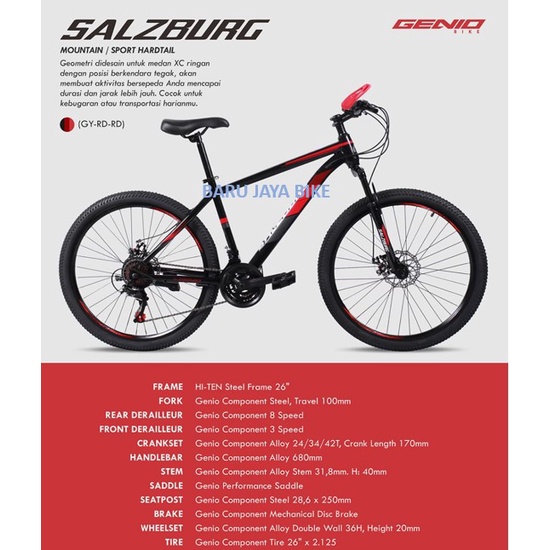 Sepeda Gunung 26 GENIO SALZBURG 24 SPEED