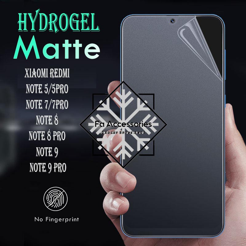 FA ANTI GORES JELLY HYDROGEL MATTE XIAOMI REDMI NOTE 5 5PRO 7 7PRO 8 8PRO 9 9PRO PRO SCREEN SHOCK