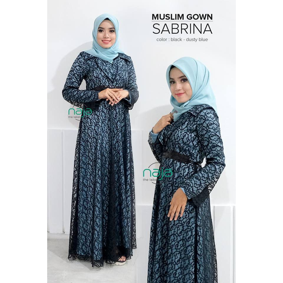 Sabrina Muslim Gown Gamis Syari Brukat Original By Alya Hijab