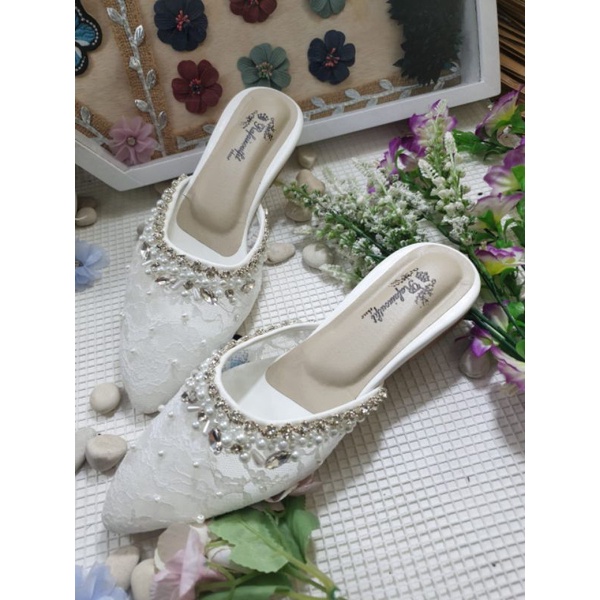 flatshoes syantika putih tinggi 1cm