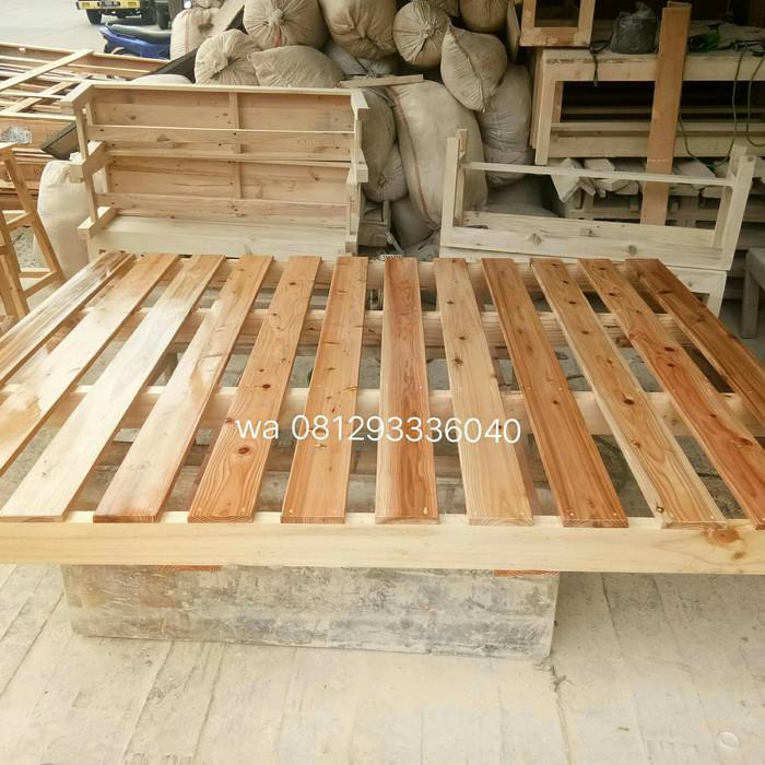 IH |  palet kayu tatakan kasur atau dipan palet 200x160x12  | Perlengkapan rumah