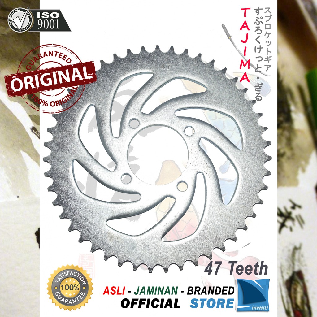 Gigi Tarik 40T ~ 50T SUZUKI Smash / New, Arashi, Titan Gir Belakang - Rear Sprocket Gear TAJIMA