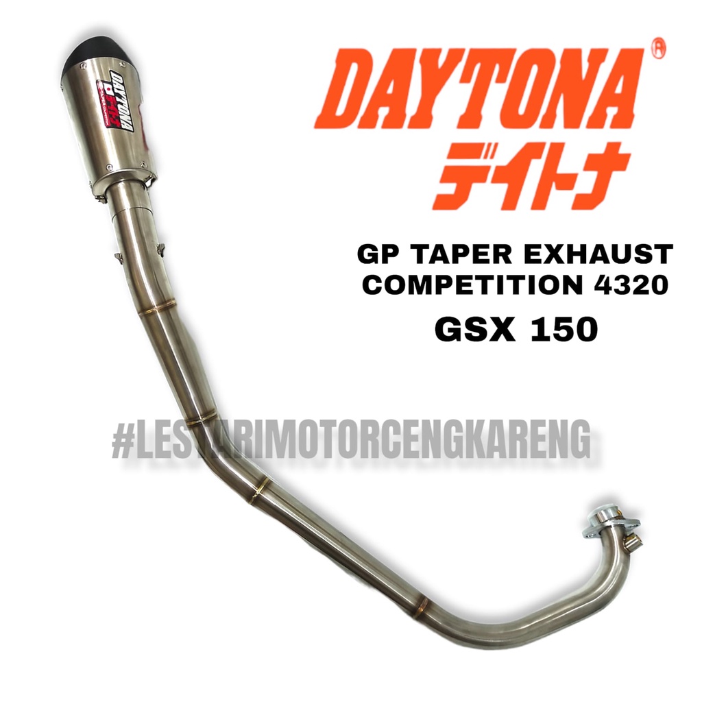 KNALPOT DAYTONA GP TAPER GSX 150CC FULLSYSTEM STAINLESS STEEL 4320