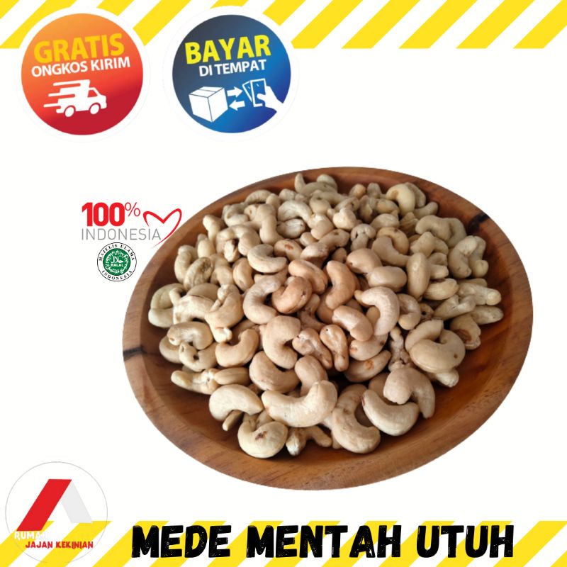 KACANG MEDE MENTAH UTUH PUTIH KERING / CASHEW / METE MENTAH UTUH 1KG MURAH