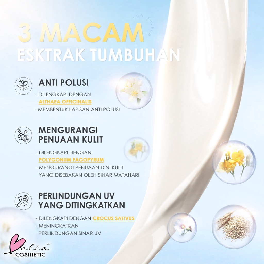 ❤ BELIA ❤ FOCALLURE UVA UVB Blue Light Sun Protector Sunscreen FA-SC23 Gel Soft Sun Cream, SPF 50 PA+++ | BPOM