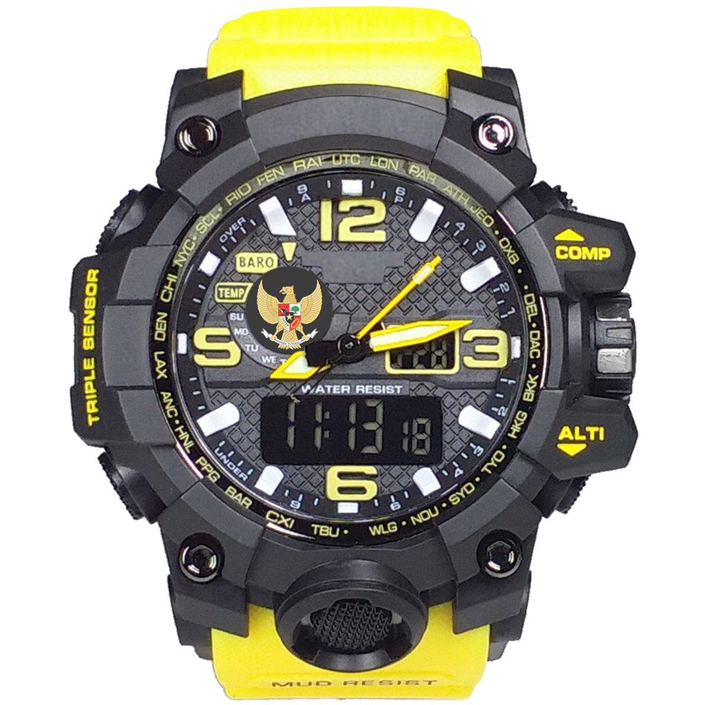 (Istimewa Bossque) GARUDA WATCH Double Time Tali Kuning (Exclusive)