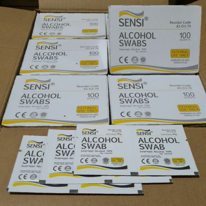 Alkohol Swab SENSI / Sensi Alkohol Swab / Tisu Alkohol 70%