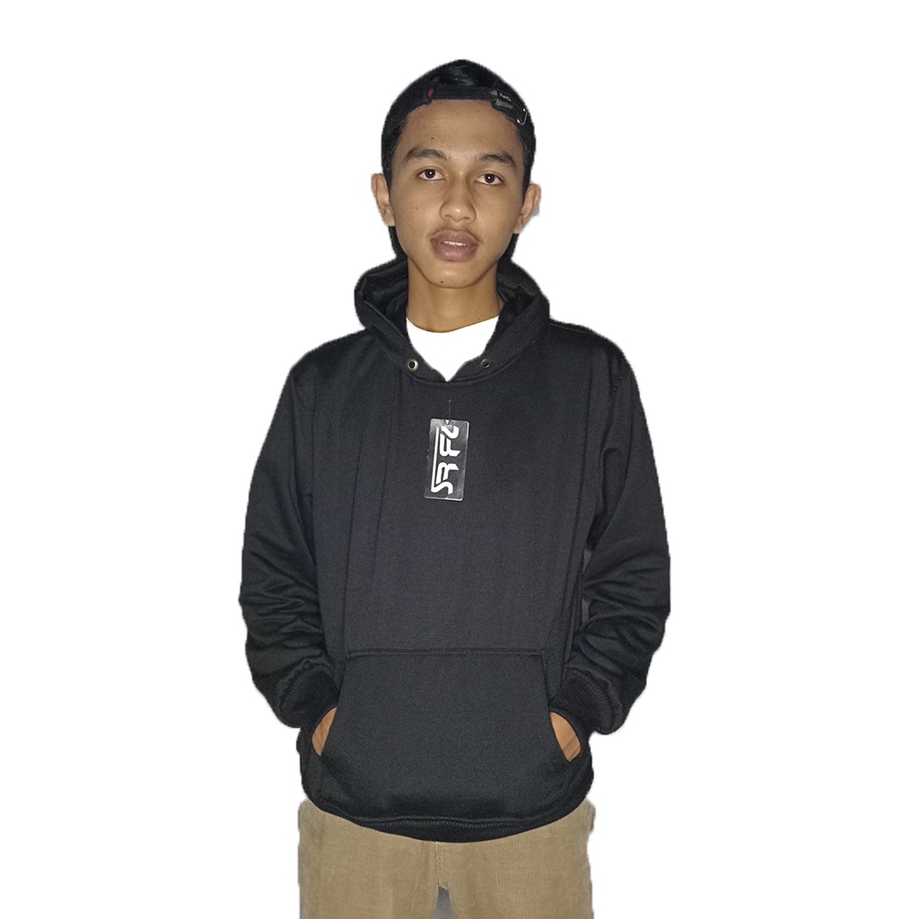 Hoodie Polos Jumper Bahan Tebal Premium Pria Wanita M L XL XXL Abu Tua