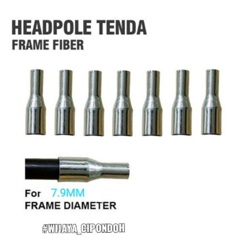 Ujung frame tenda Fiber Headpole tenda 7,9mm ujung frame tenda dome