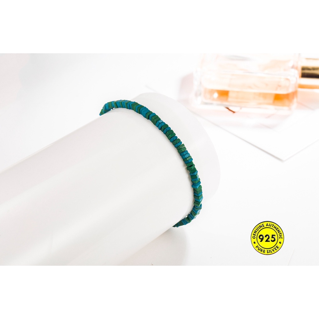 Gelang Tangan Rantai Aksen Batu Turquoise Untuk Wanita U1000