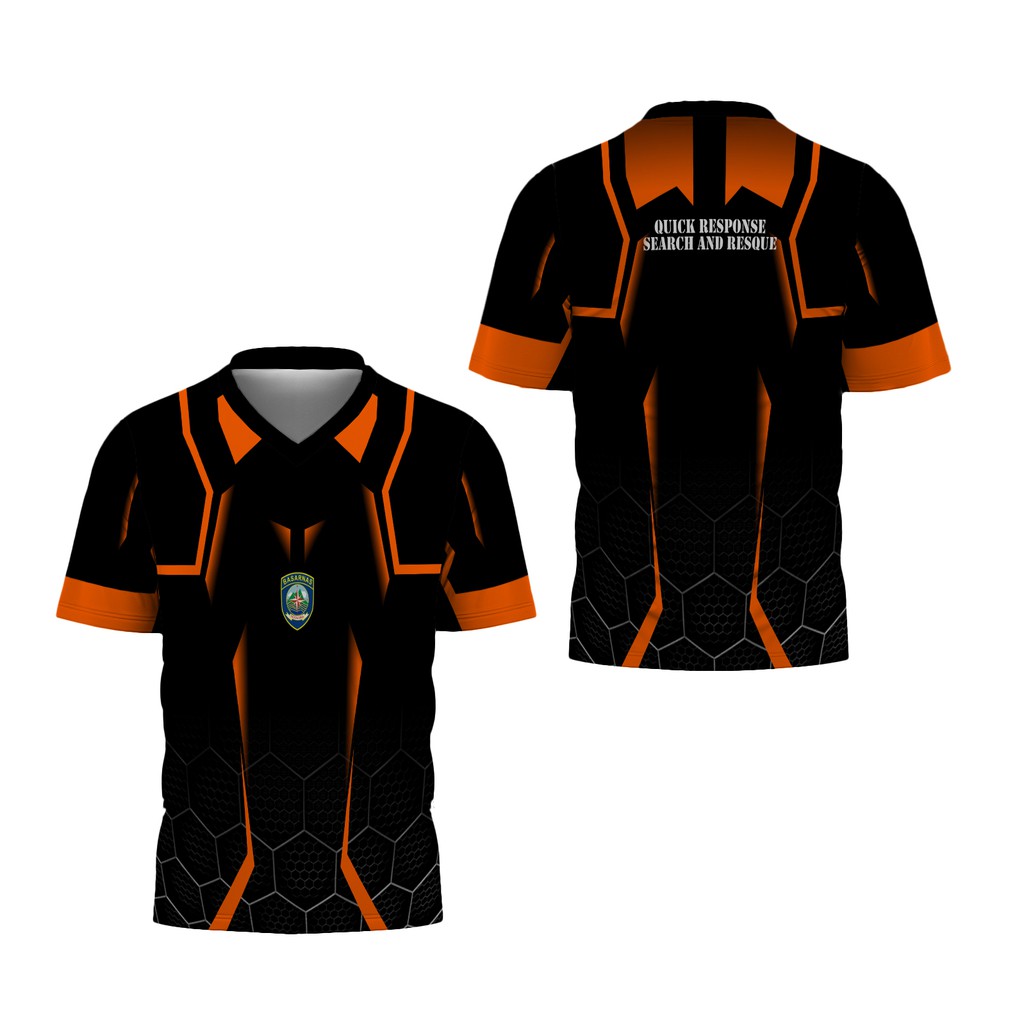 Kaos Basarnas V-Neck | Kaos Lapangan Basarnas  | Kaos Baju Basarnas