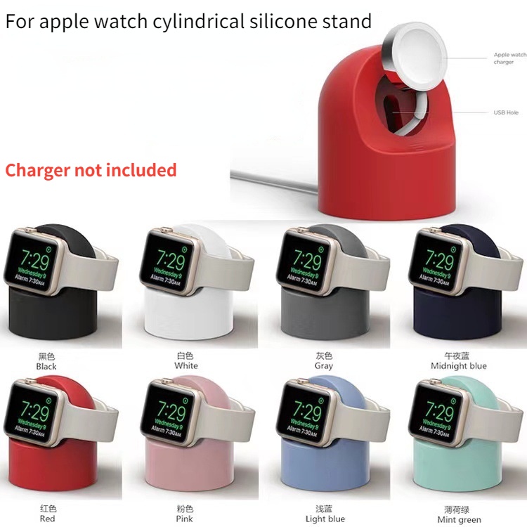 Charging Dock Bahan Silikon Untuk Apple Watch Seri 7 6 5 4 3 2 SE