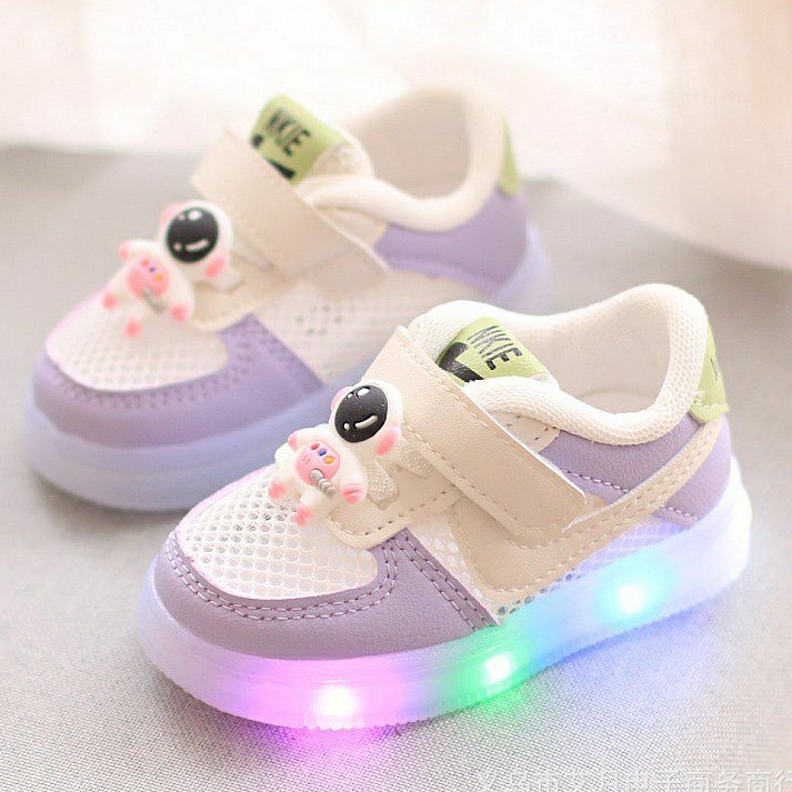 Qeede_store Sepatu BAYI ASTROY Lampu LED Import Size 16-26