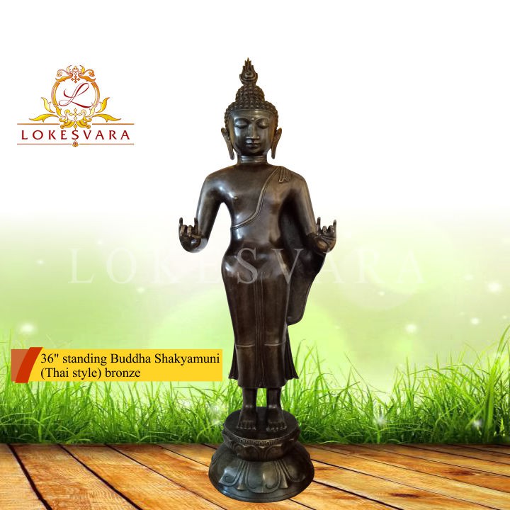 Patung/Rupang Buddha Shakyamuni (Thai style) bronze 36&quot;