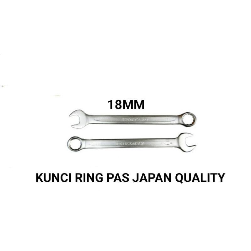 KUNCI RING PAS 18mm CR-V SATIN HEAVY DUTY KENTARO JAPAN QUALITY