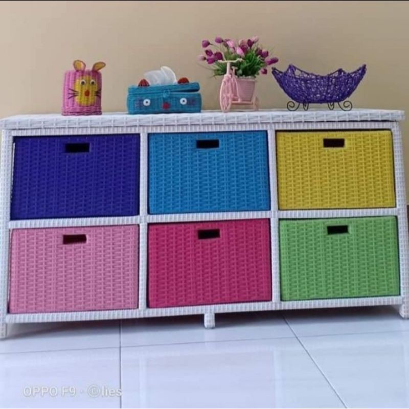 Lemari Rotan Sintetis laci6