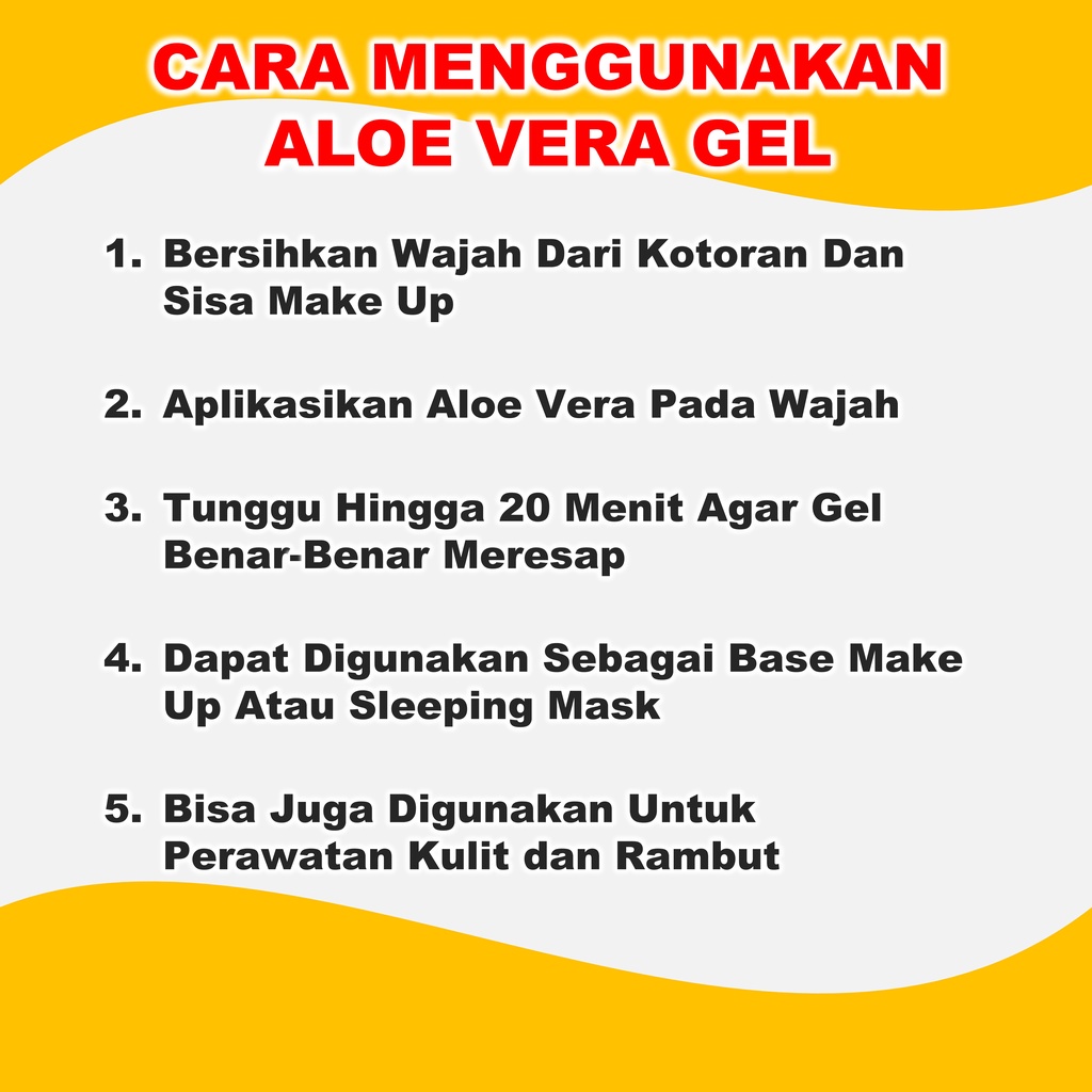 Aloe Vera Gel Pelembab Muka Aloevera BPOM Original B7P