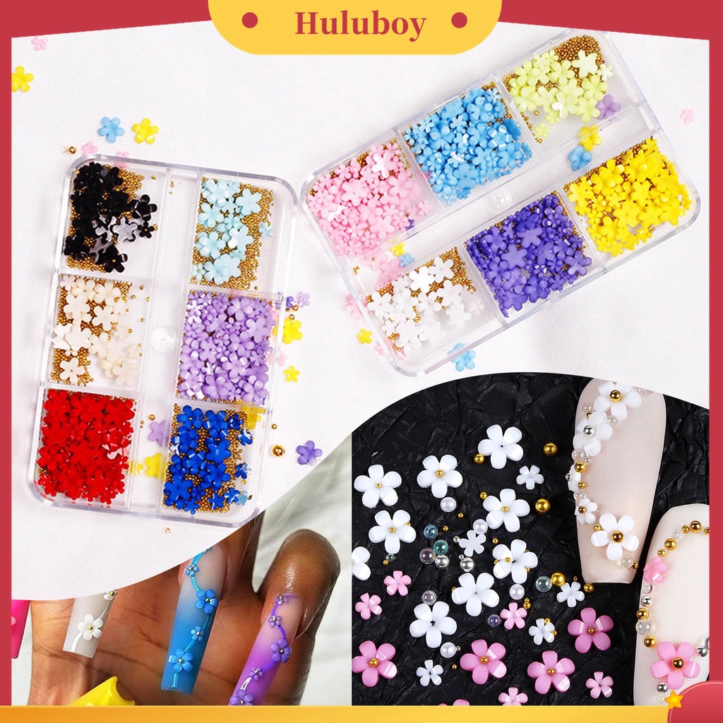 Huluboy Huluboy♡ Ornamen Bunga 3D Untuk Dekorasi Nail Art Charms