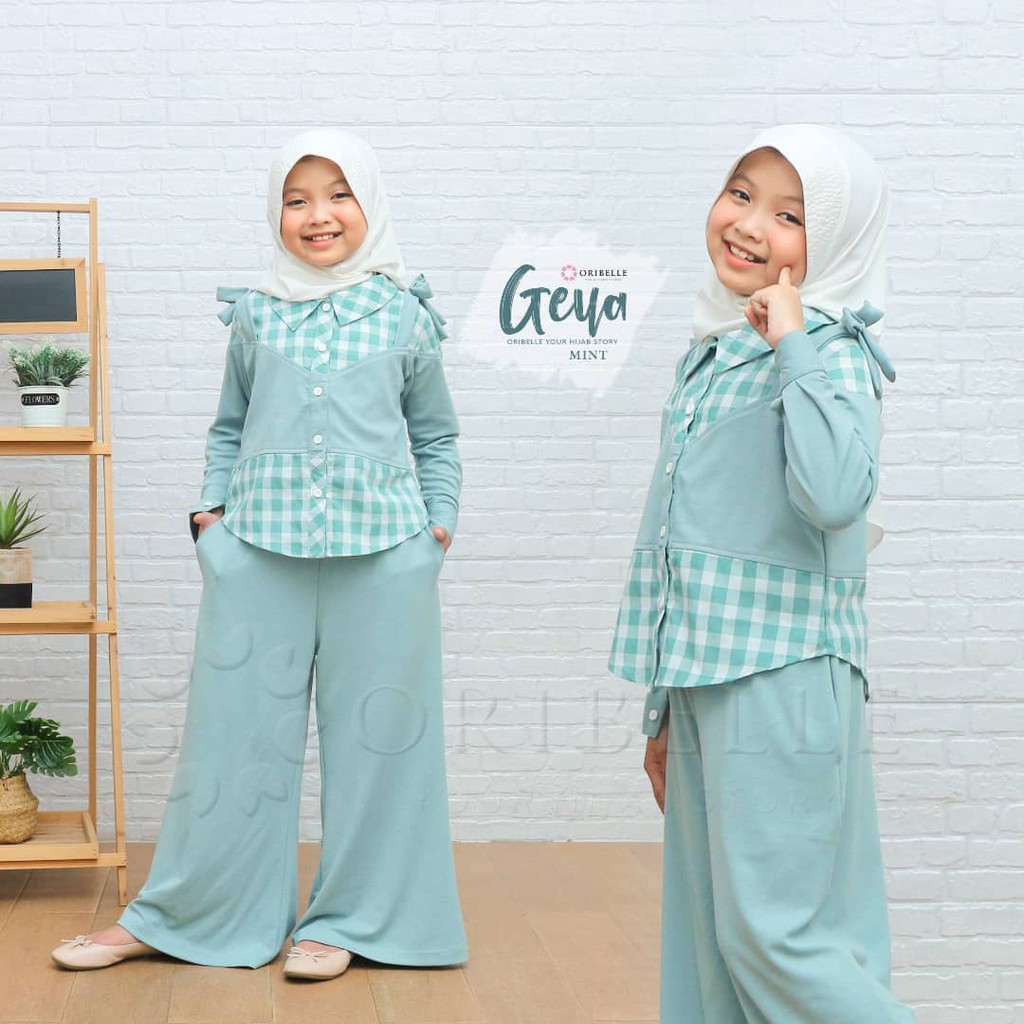 GEYA SET KIDS BL Bahan MANGO CRAPE MIX KATUN KOTAK 9 - 11 TAHUN Baju Gamis Anak Perempuan Gamis Anak Perempuan Terbaru 2021 Kekinian Baju Gamis Anak