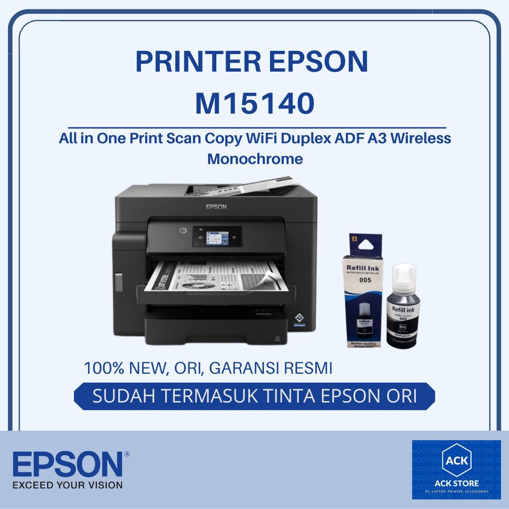 Jual Printer Epson EcoTank M15140 All in One AIO Print Scan Copy WiFi