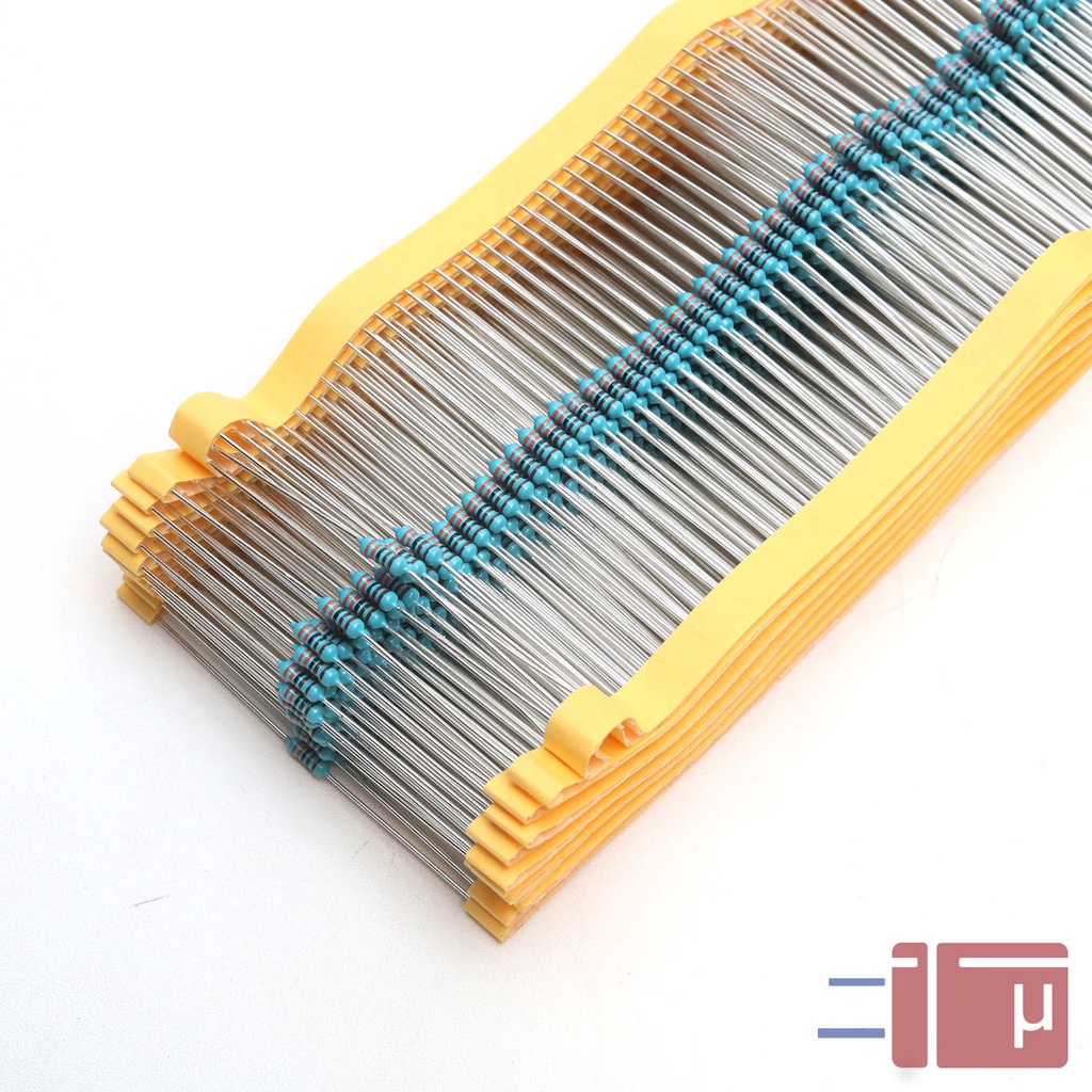 x10 Resistor 3K3 3.3K 1/4W Metal Film 1% Taiwan Kaki Tembaga