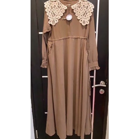 Gamis By Frilla Kerah korea Ori New Tag Label✅