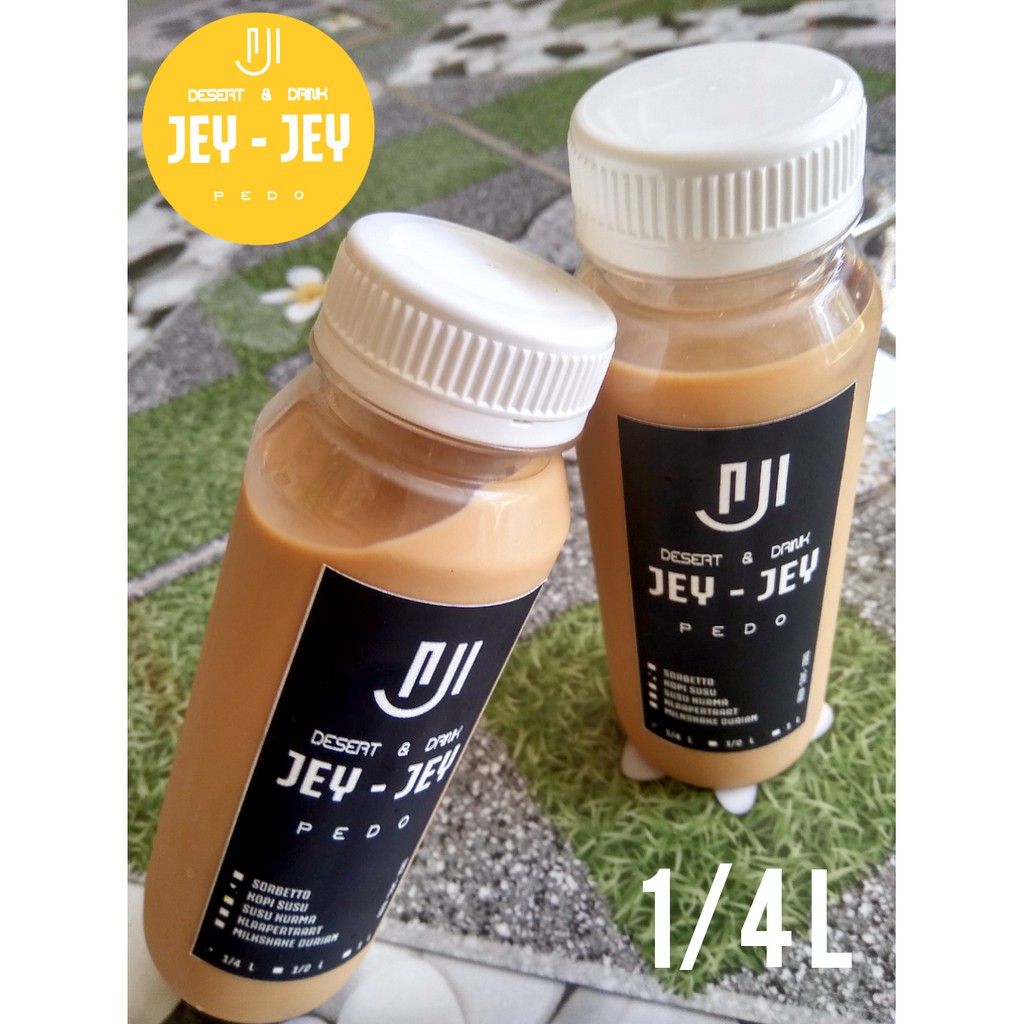 

BUNDLING KOPI SUSU KEKINIAN MURAH KEMASAN 1/4 L JEY - JEY PEDO