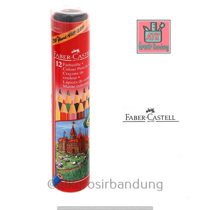 

Pensil Warna Faber Castell 12 L Classic Tin Round 115826 Kaleng Bulat