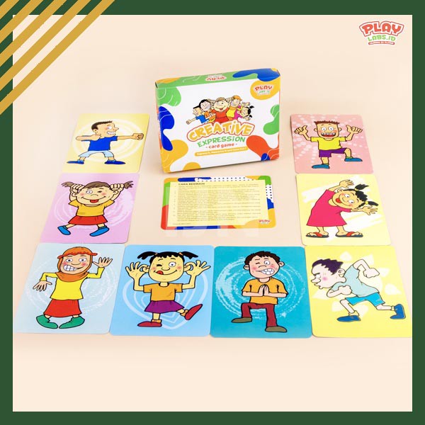 [BISA COD] Flashcard kartu pintar anak |edukasi anak Playlabs Creative Expression Card Game