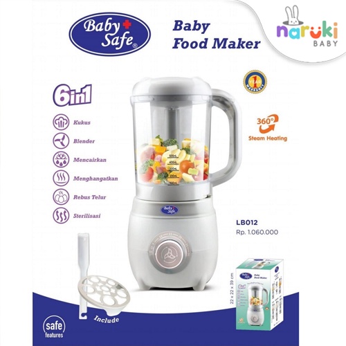 Baby Safe LB012 6in1 Food Maker Processor Babysafe Steamer Blender