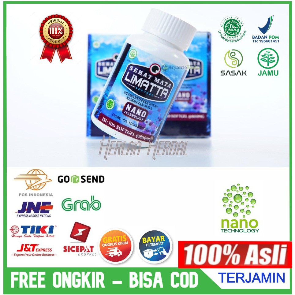 obat herbal syaraf mata lemah, mata lelah, mudah cape, tidak fokus - Limatta surabaya Original COD