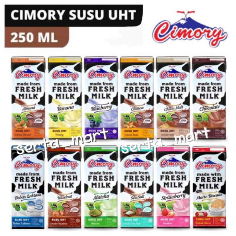 

Cimory Fresh Milk Susu UHT 250ml All Varian - Coklat / Strawberry / Chocolate