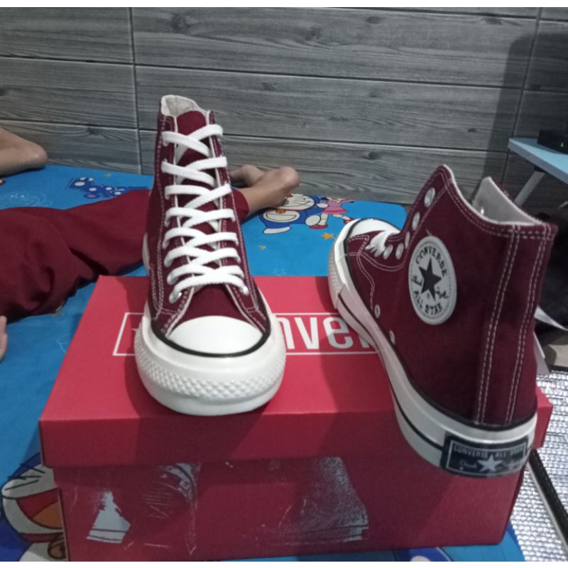 Promo 7.7 Sepatu Converse 70s High Maroon Premium