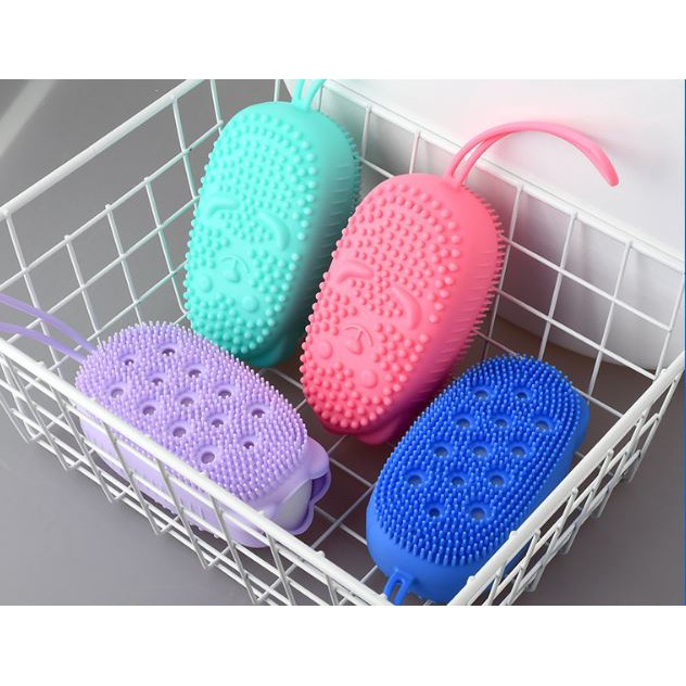 Sikat badan mandi Silicone Bath Scrubbing Mud Bath bubble