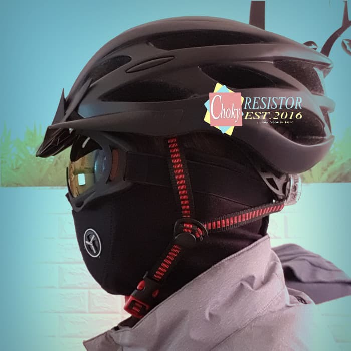 Paket Lengkap Helm Sepeda EPS PVC Shell dengan Lampu Backlight 1