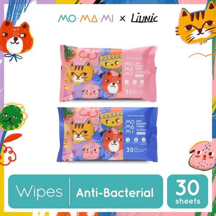 Momami x Liunic Anti Bacterial Wipes - 30 sheets