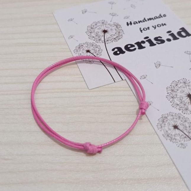 Gelang Inisial Huruf / Gelang Nama / Gelang Couple [PINK]