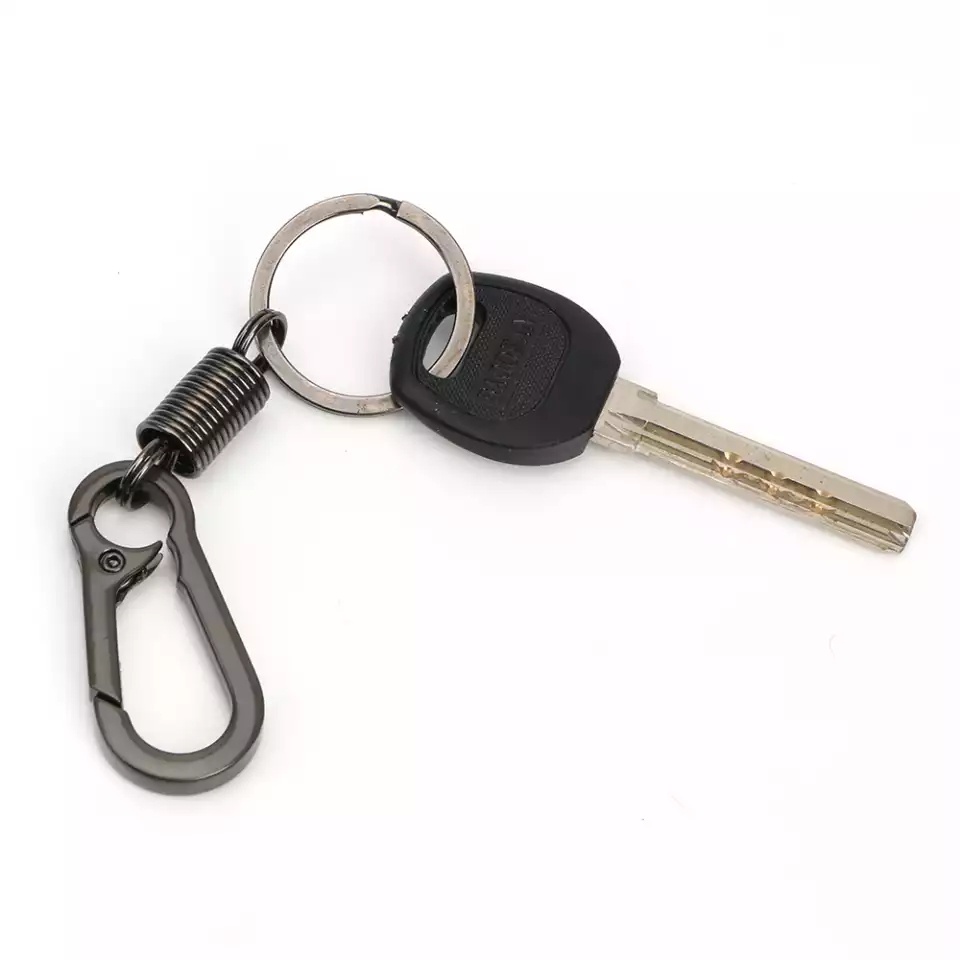 Carabiner Karabiner Gantungan Kunci Multifungsi Stainless Steel with Keychain Per Spring - COD