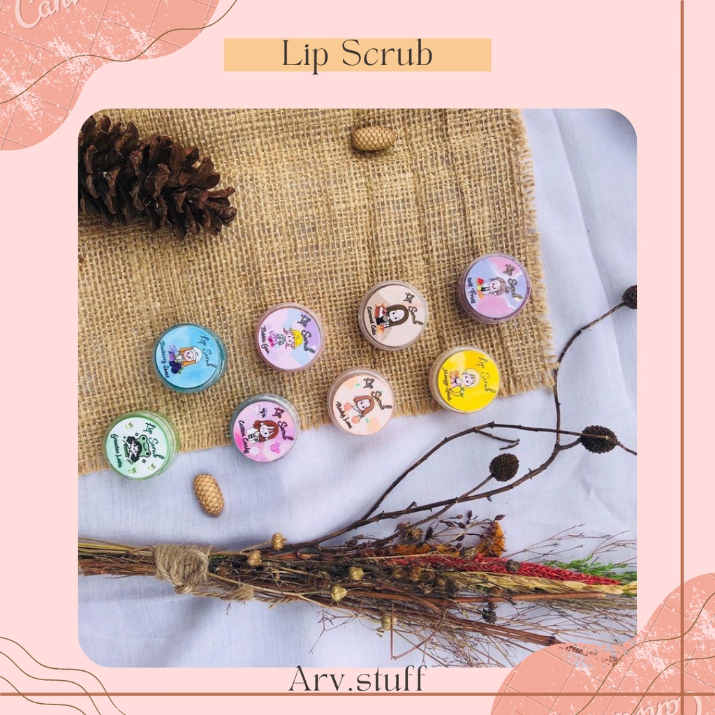 LIP SCRUB MURAH/ Lip scrub aman tanpa bahan pengawet, mampu melembabkan, exfoliator bibir, perawatan bibir viral, dan terlaris