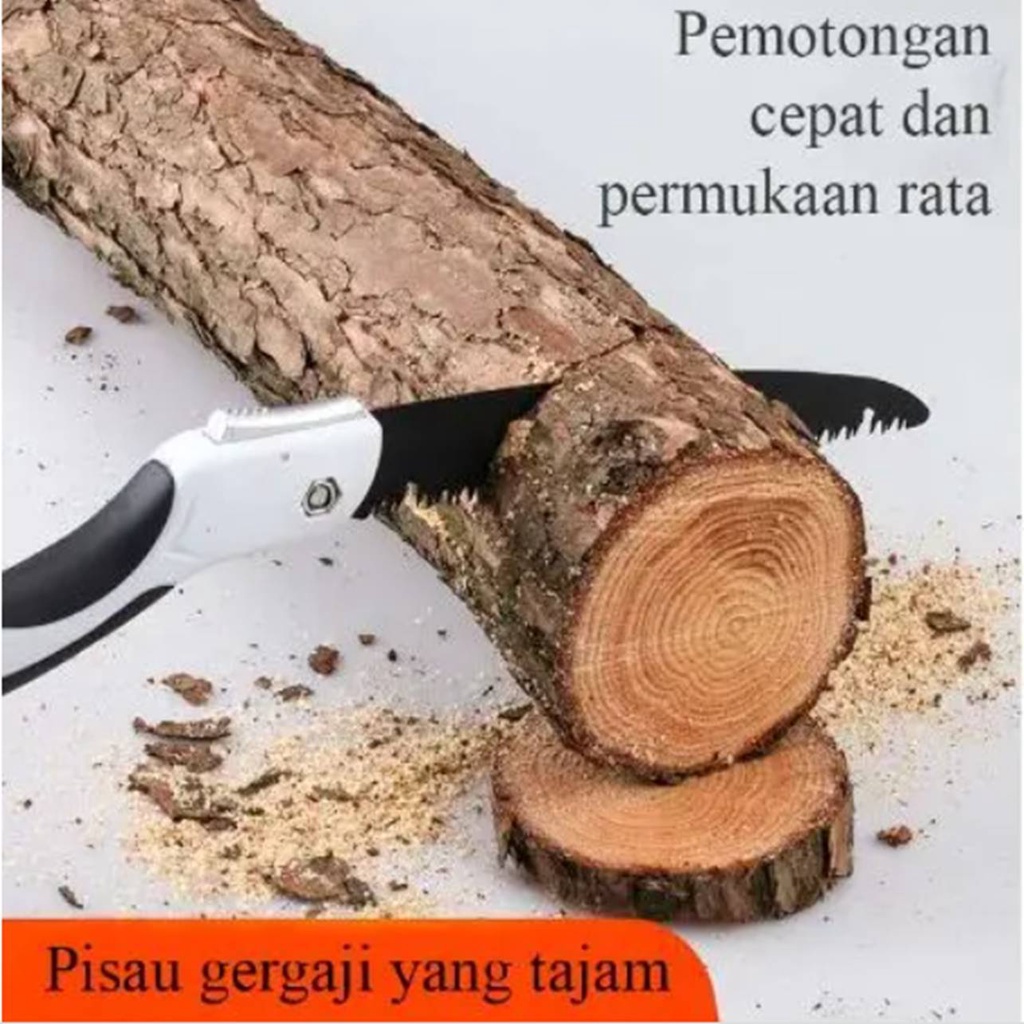 P1 Gergaji Potong Kayu Triplek Bonsai Super Tajam Lipat  Ukir  Mini Genggam Portable Original Gergaj