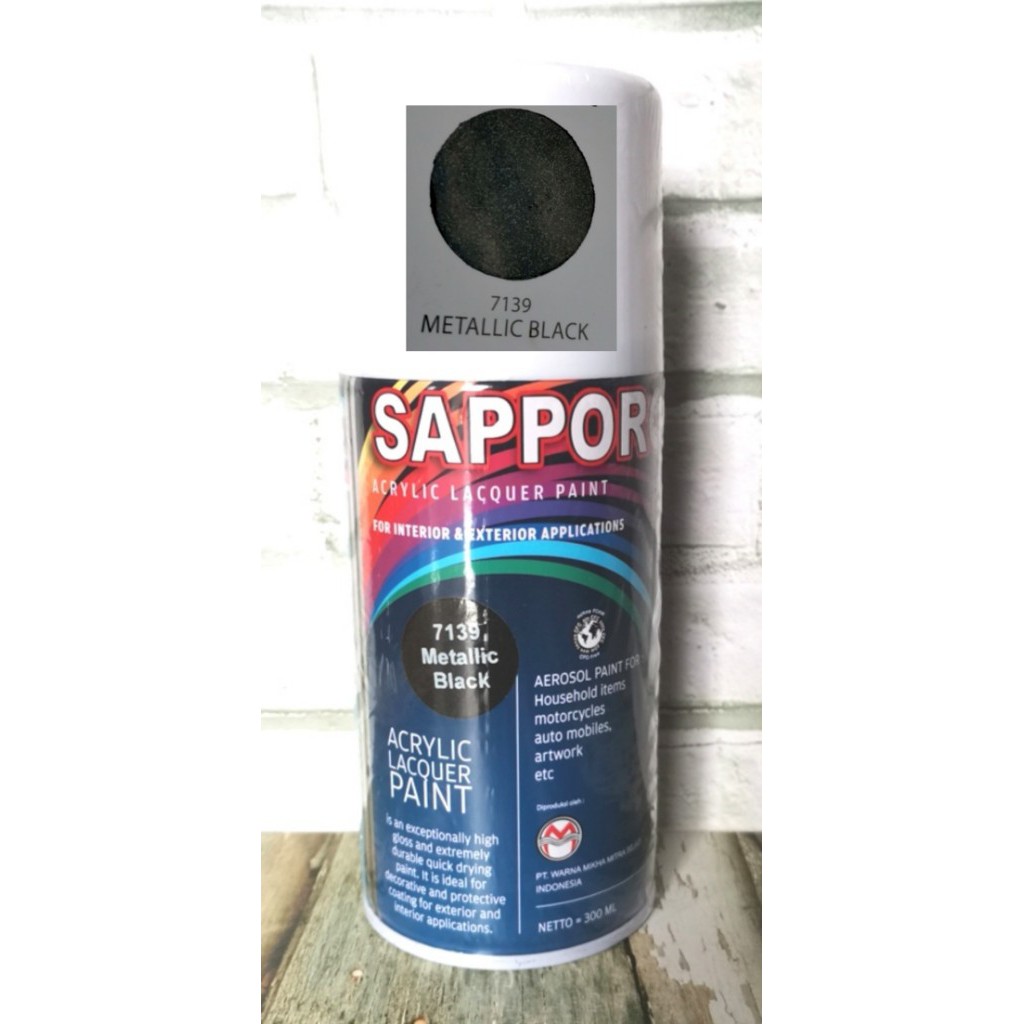 Pilok Sapporo Hitam Putih Hitam doff Clear Silver 300 ml