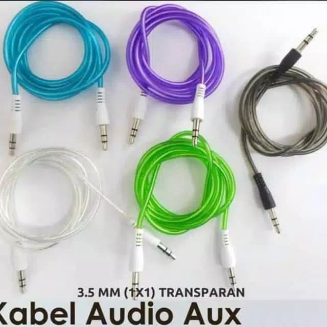 KABEL AUX KABEL SPEAKER AKTIF 1X1 TRANSPARAN KABEL AUDIO