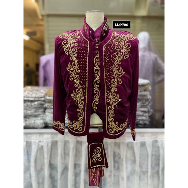 Beskap pengantin bludru jawa/beskap pengantin bludru payet