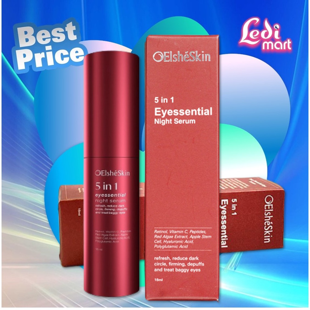 ORIGINAL Elsheskin Skin Care Series / Elshe Skin / Paket Perawatan Wajah / Retinol / Toner / Face Wash / Facial Wash / Radiant Serum / Essence Wajah / Moisturizer Wajah / Pelembab Wajah / Eye Cream / Krim Mata / LEDI MART