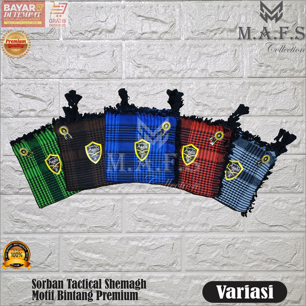 SORBAN TACTICAL SHEMAGH SORBAN FULL WARNA PREMIUM