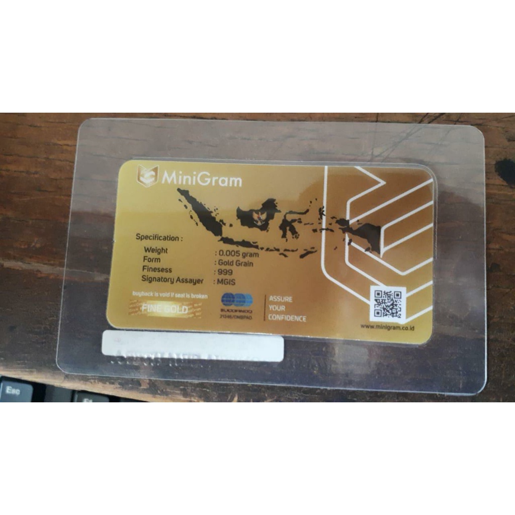 MINIGRAM 0,005 Gram Logam Mulia Merchandise 24 Karat / MERCHANDISE MINI GOLD-3