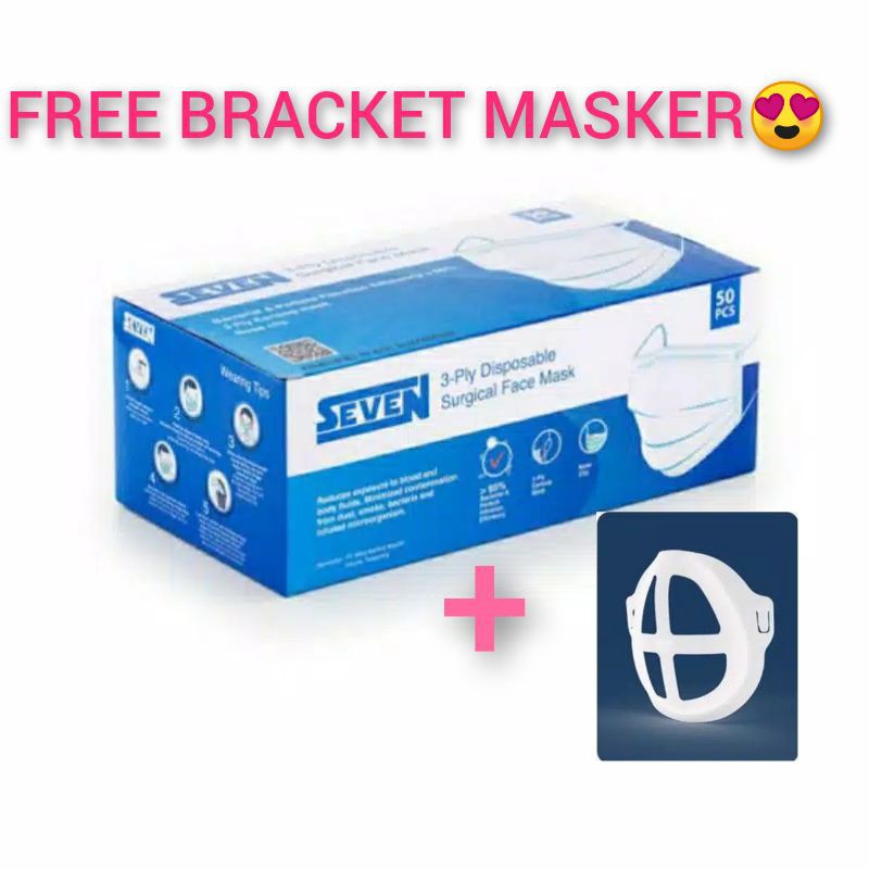 Masker Medis SEVEN 3 PLY 50 Pcs KEMENKES RI